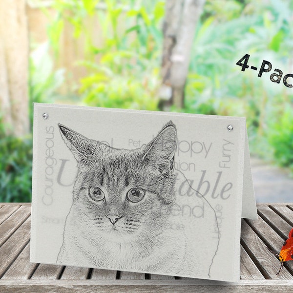 Cat Sympathy Card, Cat Greeting Card, Cat Blank Card, Pet Stationary, Fur Baby Sympathy Card, Pet Grief Card, Condolences for Pet Loss