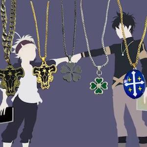 Black Clover Anime Necklace - Etsy