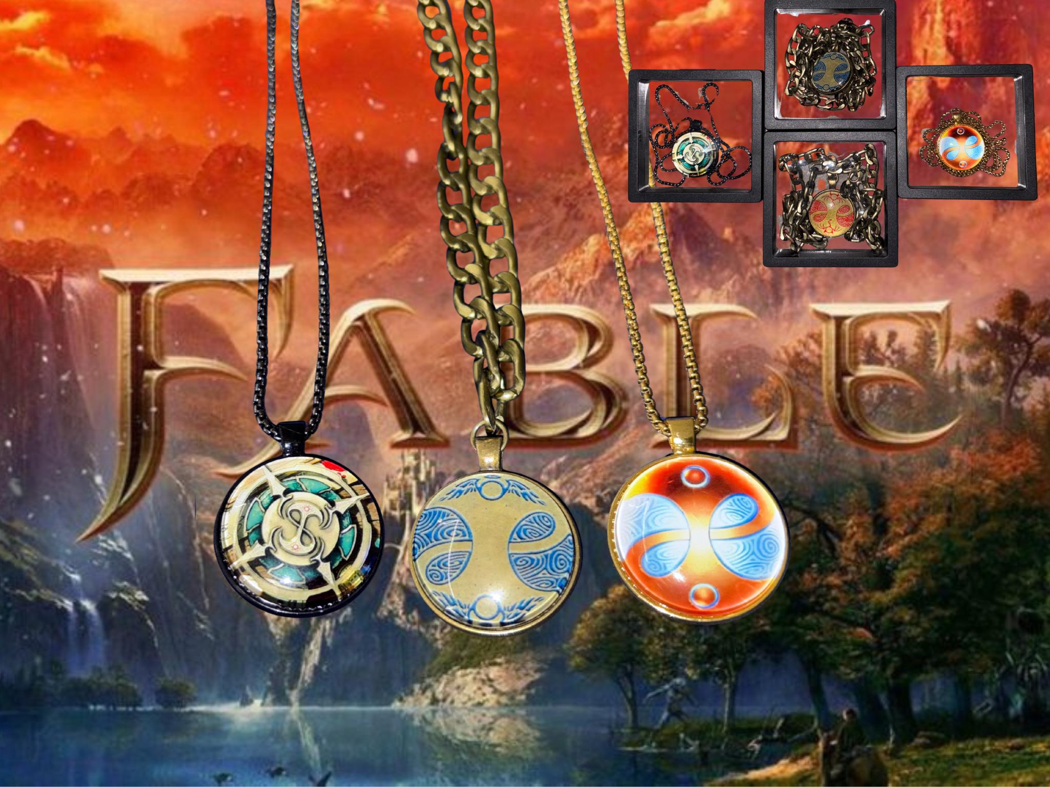 Fable Guild Fable Guild Seal Double-sided Necklace (fable 2 - Fable 3) Gift Set - Etsy