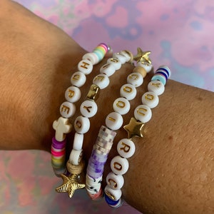 Beaded Bracelet, Personalized Custom Beaded Name Bracelets, Custom, Handmade Jewelry, friendship bracelets