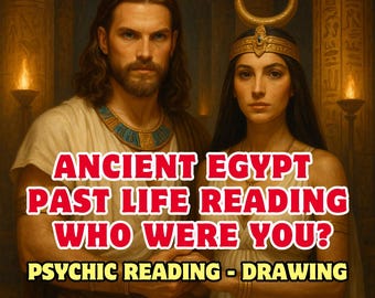 Ancient Egypt Past Life Psychic Reading with Custom Portrait (Digital)