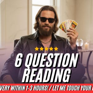 6 Fragen Tarot-Lesung, personalisierte Anleitung (digitale Lieferung)