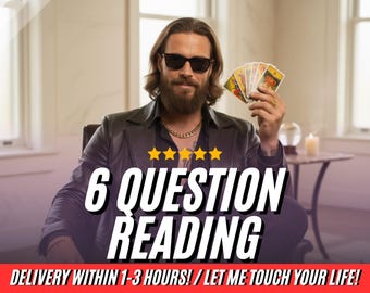 6 Question Tarot Reading, Personalized Guidance (Digital Delivery)