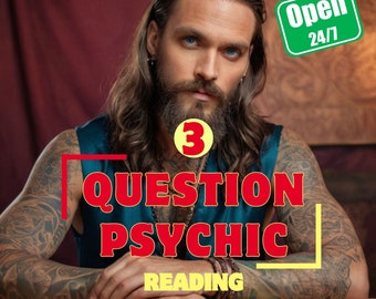 3 preguntas psíquicas completas / Lectura clarividente psíquica Lectura el mismo día / Lectura psíquica / Preguntas respondidas / Lectura psíquica profunda