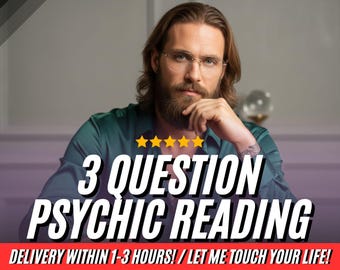 3 Question Psychic Reading, Future Prediction (Digital PDF)