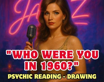 Past Life Psychic Reading and Custom Portrait in 1960 (Digital Delivery)