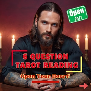 Lecture de tarot à 6 questions | Lecture de cartes de tarot | Lecture intuitive | Perspicacité psychique approfondie | Lecture précise