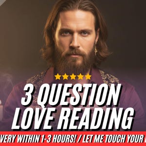Psychic Love Reading, 3 Question Tarot, Same Day (Digital Document)