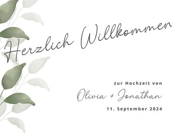 Willkommensschild, Acrylschild, Welcome Sign, Hochzeit, Trauung, Hochzeitsschild