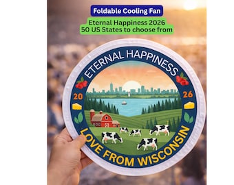 Eternal Worship Foldable Hand Fan-International Convention 2026-State Themed JW Convention Fan