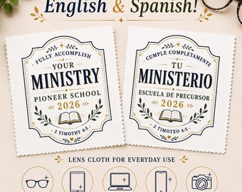 Fully Accomplish Your Ministry Cleaning Cloth | Pioneer School 2026 Gift | Lens Cloth