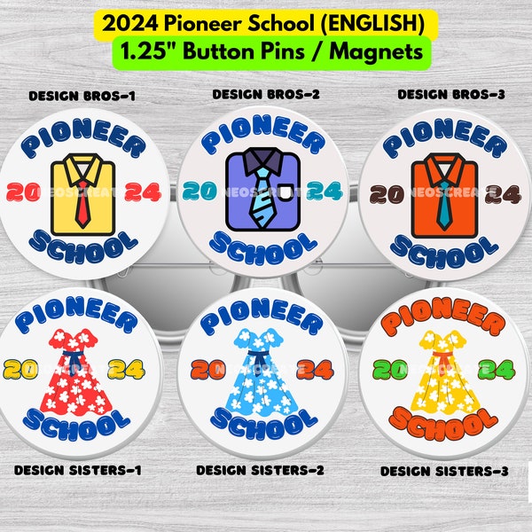 2024 Pioneer School Button Pins & Magnets- Spanish JW gifts-jw ministry - best life ever - jw org-jw pioneer gifts -escuela de precursor