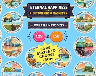 JW International Convention 2026 Button Pin |State Design Magnet | Bringing Love from your State