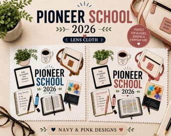 Pioneer School 2026 Lens Cloth | Brother & Sister Design Options | Gift for Brothers and Sisters
