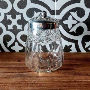 Glass Act. - Vintage cut glass condiment jar