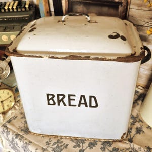 Bin There, Baked That Too. - Vintage Enamel Bread Bin