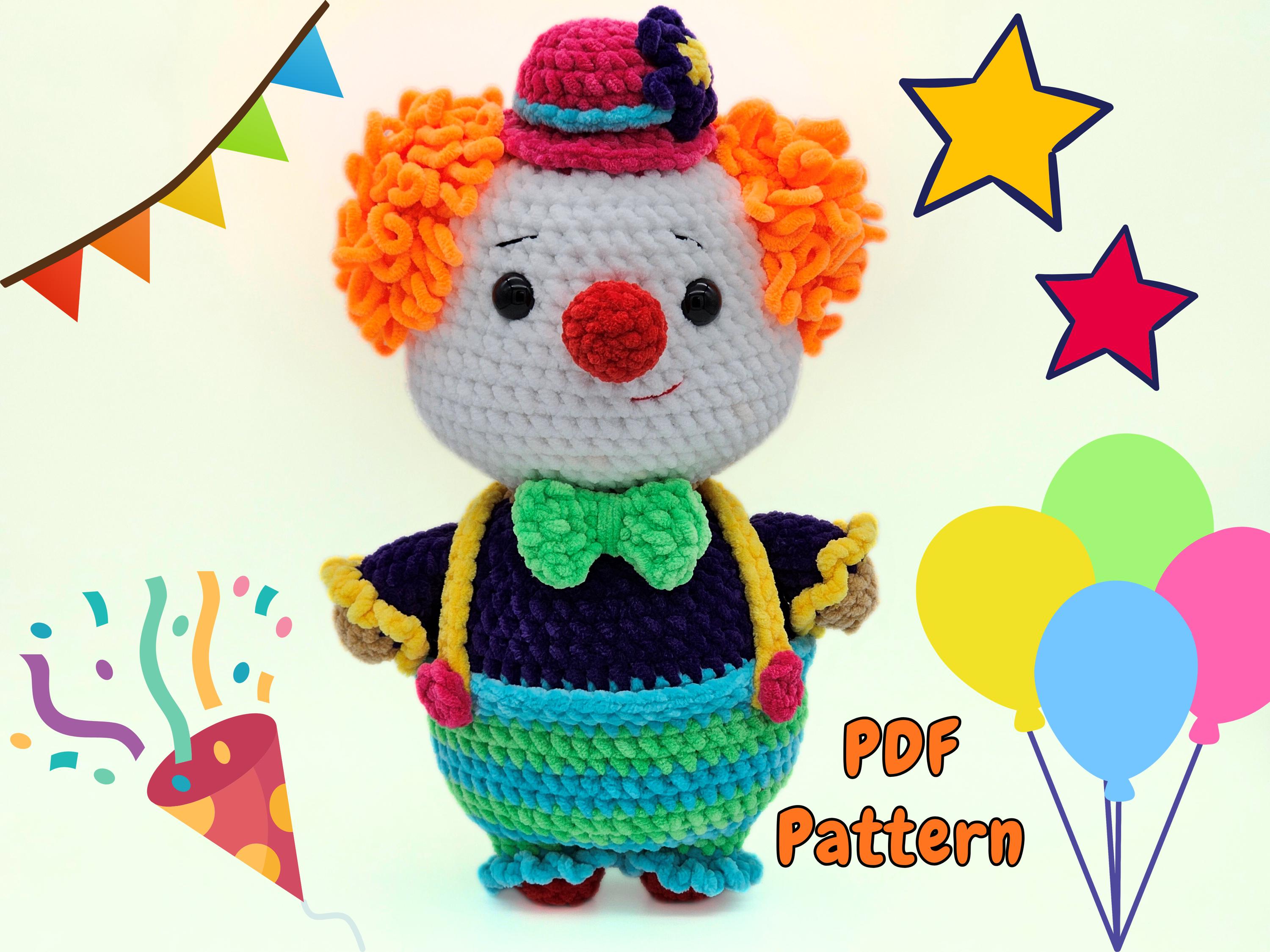 Chunky Clown Amigurumi Plush Pattern