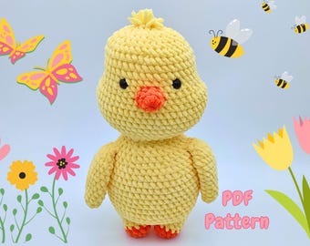 Patrón de crochet de pollito grueso: Amigurumi de Pascua fácil (Descarga PDF)