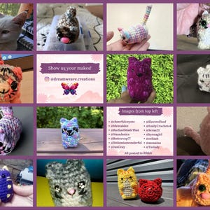 Collage of 14 user makes of this bundle, along with each makers social media handle. Title is Show us your makes!