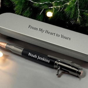 Tactical Bullet Pen | Retirement Pen for Army Veteran, Gun Lover, or Soldier