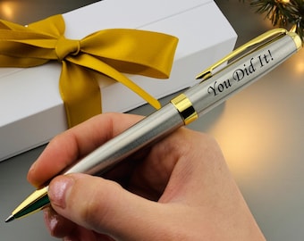 Personalized Rollerball & Ballpoint Pen Gift – Engraved Love Quote Gift, Wedding Present for Couples