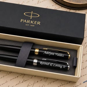 Personalized Parker Pen, Engraved Retirement Gift for Coworker Boss Nurse Teacher Dad