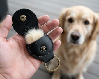 Pet Hair Memorial Keychain | Personalized Pet Fur Keepsake | Engraved Remembrance Keychain