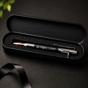 Personalized Bolt Action Bulle Pen, Police Officer Gift, Police Academy Graduation Gift, Law Enforcement Gift for Men