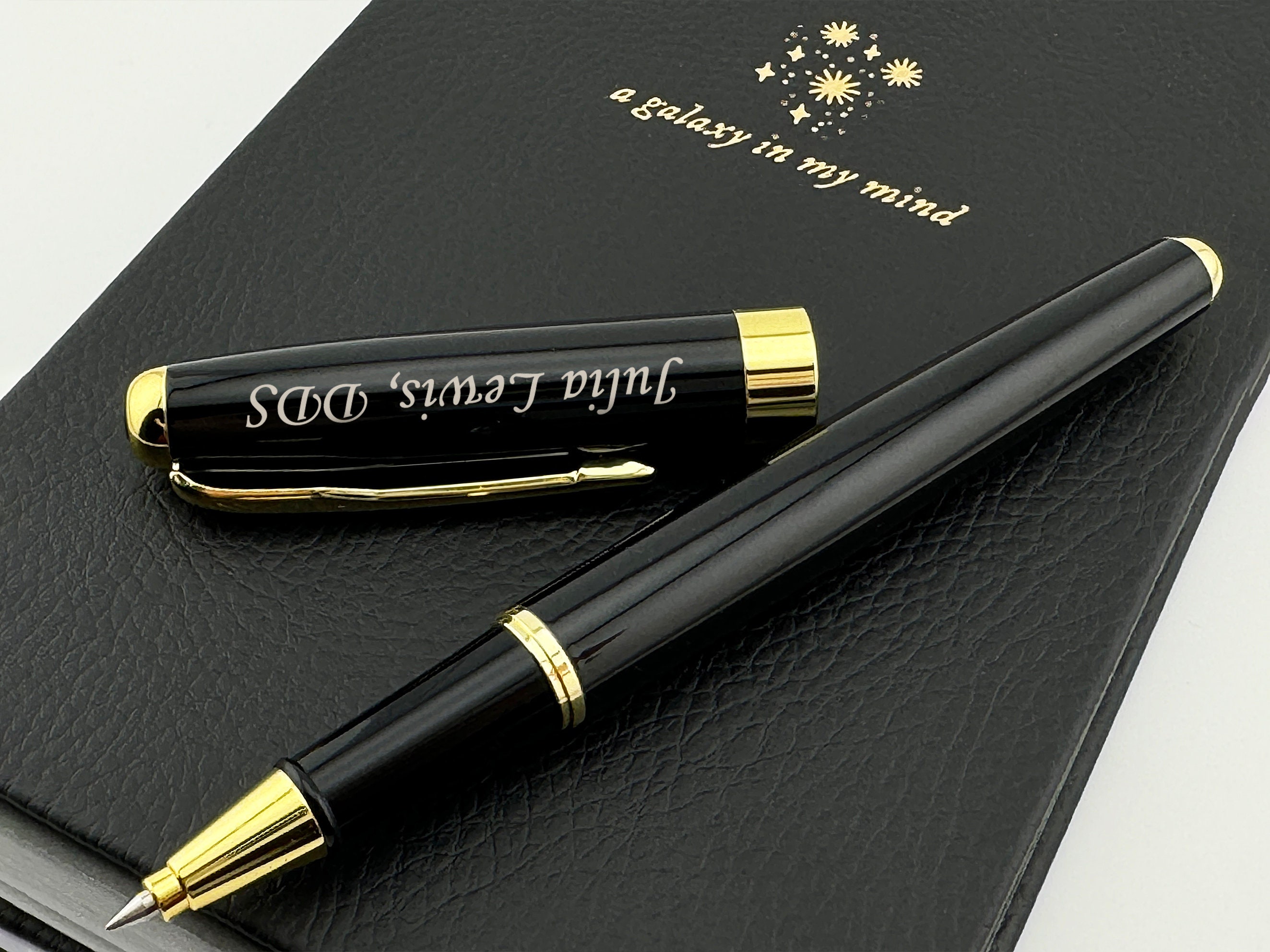 Customized Pen, Black Chrome Roller Pen, Black Chrome Ballpoint Pen ...