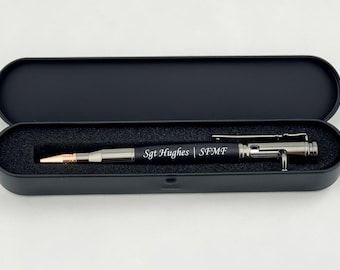 Personalized Bolt Action Pen, Police Officer Gift, Police Graduation Gift, Engraved Bullet Pen