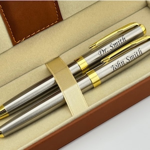 Engraved Pen Set – Custom Office Gift for Colleagues, Work Anniversary, Employee Recognition, Executive Desk Gift