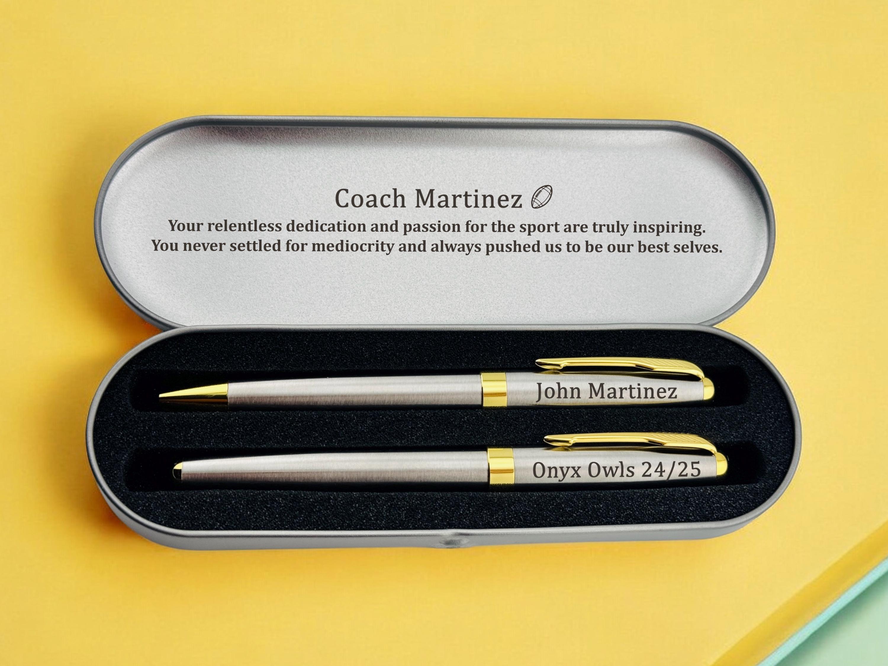 Custom Pen Gift for Rugby Coach, Engraved Coach Appreciation Day Gift, Personalized Pen in Box, Team Gift, Rugby Banquet, Coach Retirement
