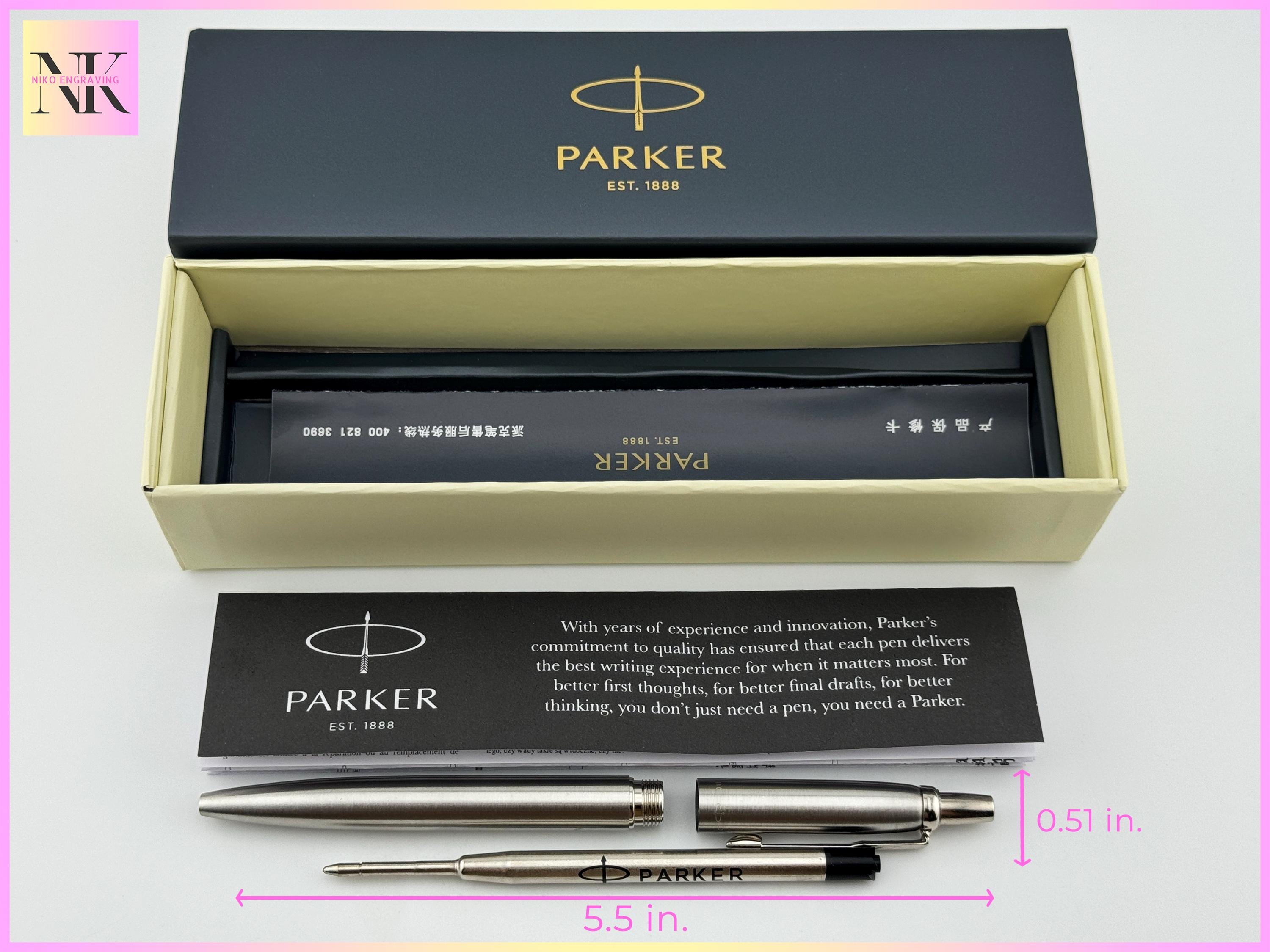 Custom Engraved Parker Jotter Ballpoint Pen, Personalized Pen Birthday Gift, Birthday Gift for Husband and Wife, Custom Family Gift