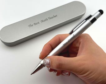 Engraved Teacher Pen – Personalized School Gift, Teacher Appreciation Week, Custom Principal Educator Gift, National Principals Month Gift