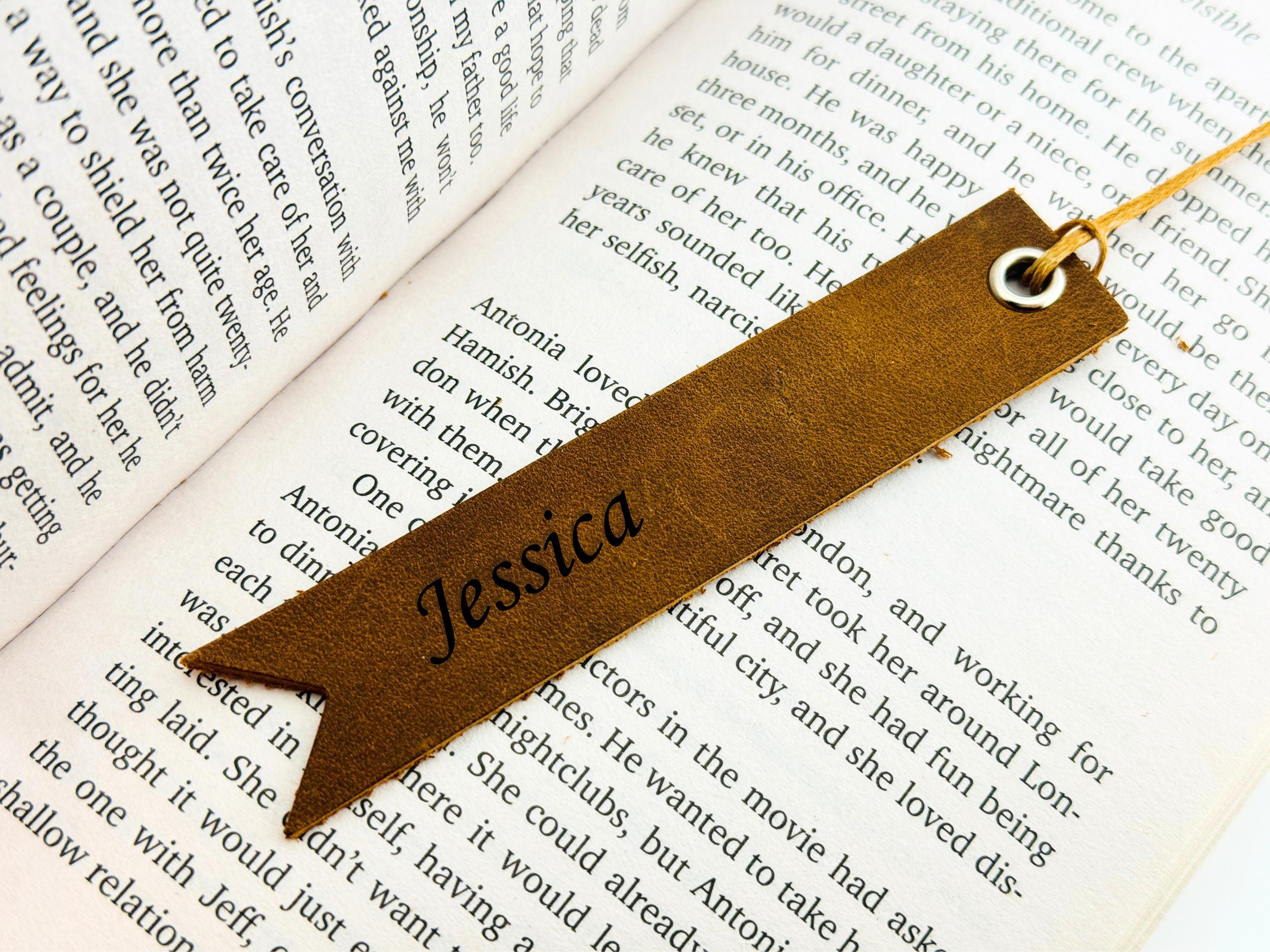 Personalized Leather Bookmark, Custom Engraved, Book Lover Gift - Etsy