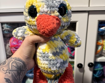 Crochet Plush Duck: Handmade Amigurumi Stuffed Animal Toy