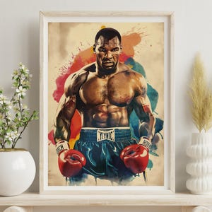 Mike Tyson Digital Poster – Boxing Legend Wall Art for Sports Fans - Wall Art Print