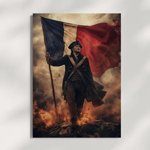Póster artístico de la Revolución Francesa: Libertad y Revolución (Descarga digital)