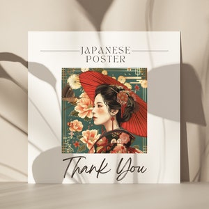 Geisha Art Print - Traditional Japanese Wall Art - Elegant Asian Decor - Digital Download