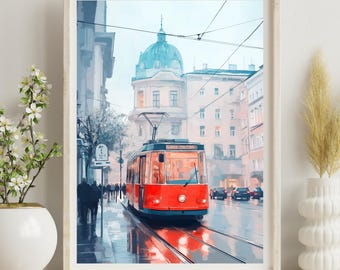 Vienna Street Art Print: Kärntner Straße, Austrian Cityscape (Digital Download)