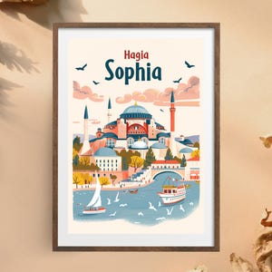 Hagia Sophia Art Poster: Istanbul Travel Print (Digital Download)