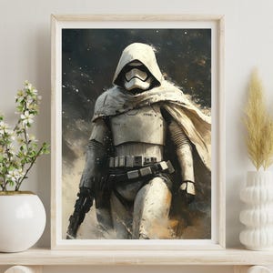 Star Wars First Order Trooper Art Print: Sci-Fi Movie Poster (Digital Download)