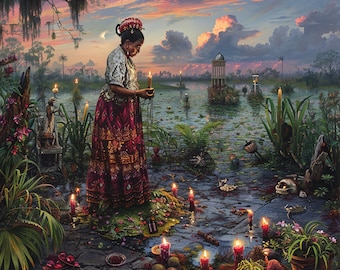 VooDoo Queen Marie Laveau - PNG Digital Download for Commercial Use
