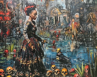 VooDoo Queen Marie Laveau - PNG Digital Download for Commercial Use