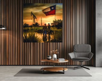West Texas Oil Rig Sunrise Print – Oilfield Workers, Texas Pride (Instant Download)