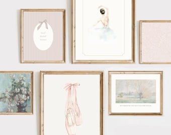 Vintage Ballerina Art Prints: Elegant Nursery Gallery Wall (Digital Download)