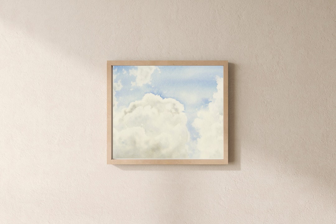 Cloud Skyscape | Watercolor | Nursery Decor | Digital Download - Etsy
