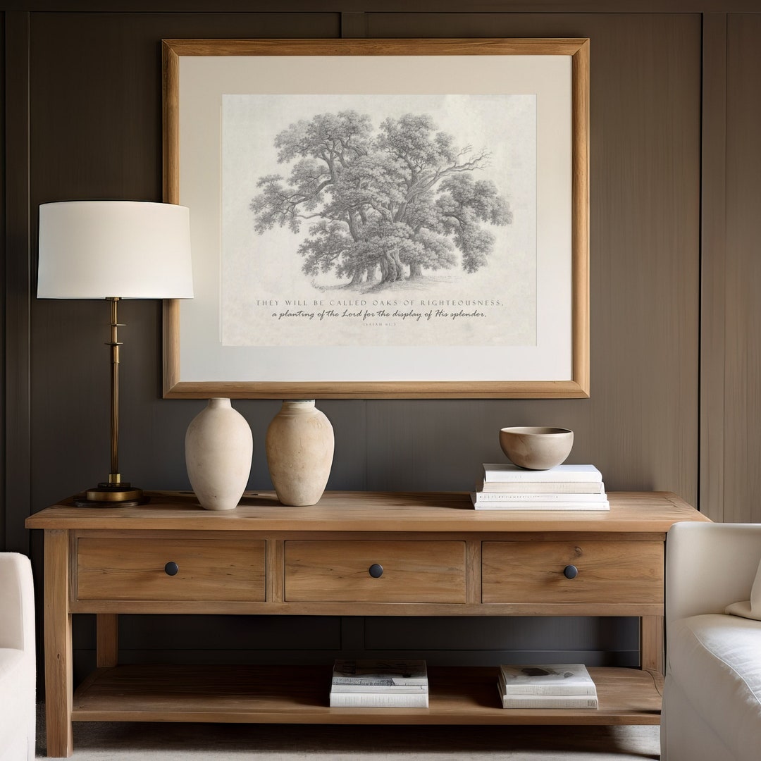 Tree Scripture Print Download. Vintage Tree Illustration and Bible ...