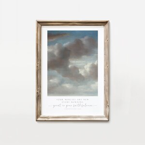 Vintage Sky Bible Verse Print Download. Sky Painting Wall Art with Bible Verse. Vintage Modern Scripture Art Digital Download Printable.