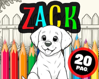 Zack the dog - Coloring book, Children's book